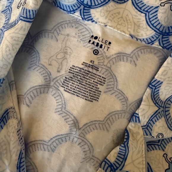 Roller Rabbit x Target Geo Trellis Pajama Set (XXS bottoms and XS top!) - Picture 4 of 5